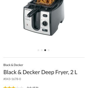 Black & Decker 2 litre deep fryer